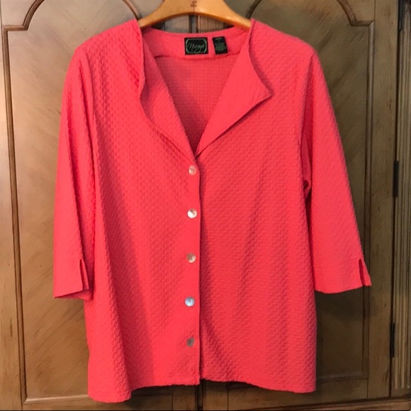 Nicaya Jackets & Blazers - Lightweight coral jacket. NWOT. 3/4 sleeves.